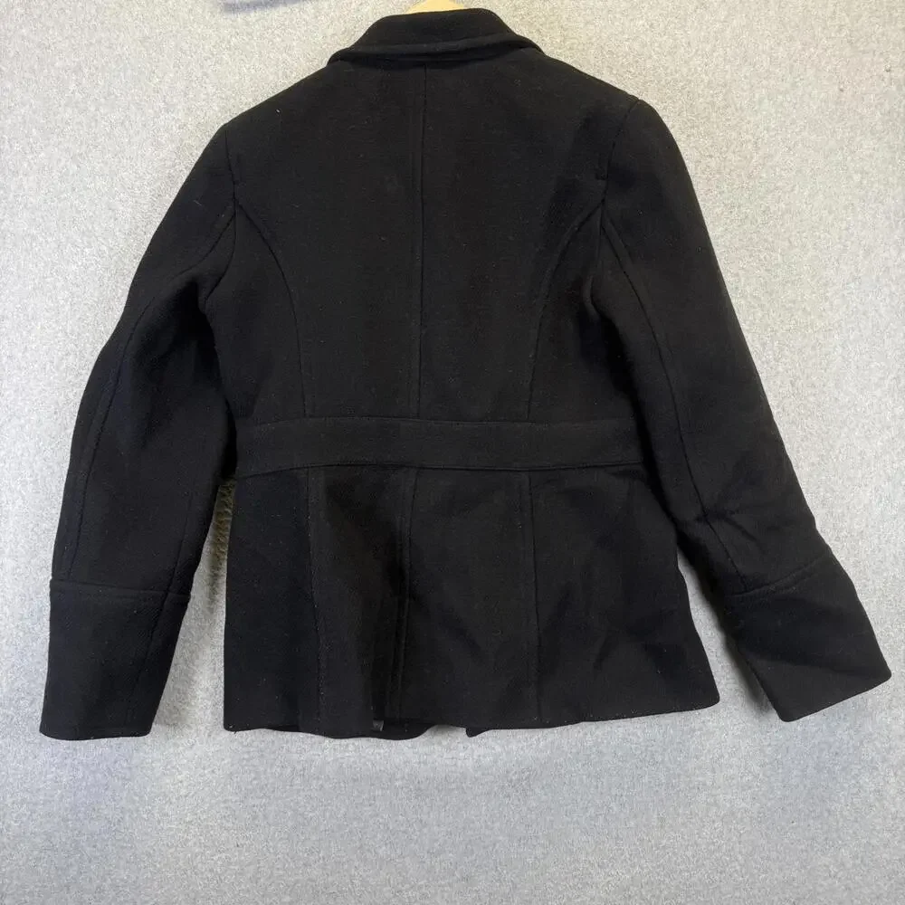 J. Crew Women's Size 8 Wool Blend Stadium Cloth Nello Gori Peacoat Jacket - Picture 6 of 6
